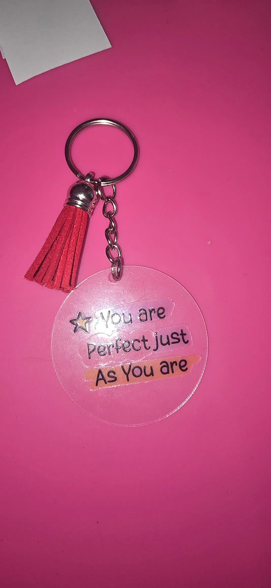 Positive affirmation keyring